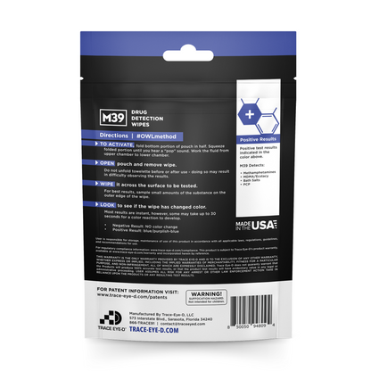 M39 Methamphetamine Detection Wipes